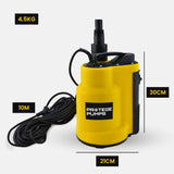 PROTEGE Tight Access Clean/Grey Water Submersible Sump Pump, Integrated Float Switch - Rear View