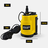 PROTEGE Tight Access Dirty Water Submersible Sump Pump, Integrated Float Switch - Rear View