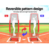 Everfit Baseball Net Pitching Kit with Stand Rebound Net Training Aid - 45-Degree Angle