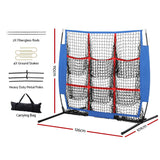 Everfit Soccer Net Baseball Pitching Football Goal Training Aid 9 Target Zone - Front View