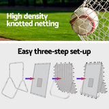 Everfit Baseball Net Rebound Pitching Kit Target Hitter 2 in 1 Training Aid - Rear View