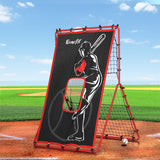 Everfit Baseball Net Rebound Pitching Kit Target Hitter 2 in 1 Training Aid - Close-Up Angle