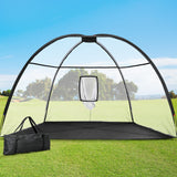 Everfit 3.5m Golf Practice Net Portable Training Aid Driving Target Tent Black - Low Angle