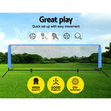 Everfit 3m Badminton Tennis Net Portable Volleyball Kit Adjustable Height - Side View