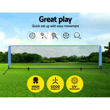 Everfit 4m Badminton Tennis Net Portable Volleyball Kit Adjustable Height - Side View