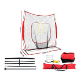 Everfit 7ft Baseball Net Pitching Kit with Stand Softball Training Aid Sports - Front View