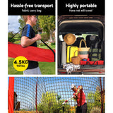 Everfit 7ft Baseball Net Pitching Kit with Stand Softball Training Aid Sports - 45-Degree Angle