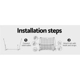 Everfit 1.8m Football Soccer Net Portable Goal Net Rebounder Sports Training - Rear View