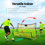 Everfit 2.1m Football Soccer Net Portable Goal Net Rebounder Sports Training Yellow - Top-Down View