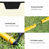 Everfit 2.1m Football Soccer Net Portable Goal Net Rebounder Sports Training Yellow - Rear View