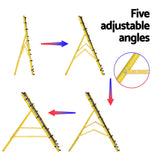 Everfit Baseball Soccer Net Rebounder Football Goal Net Sports Training Aid Yellow - 45-Degree Angle