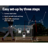 Everfit 1.8m Football Soccer Net Portable Goal Net Training 3 Target Zone - 45-Degree Angle