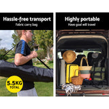 Everfit 3.6m Football Soccer Net Portable Goal Net Rebounder Sports Training - Rear View