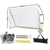 Everfit 2.4m Football Soccer Net Portable Goal Net Rebounder Sports Training - Front View