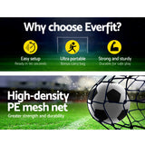 Everfit 2.4m Football Soccer Net Portable Goal Net Rebounder Sports Training - Side View