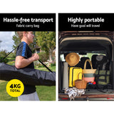 Everfit 2.4m Football Soccer Net Portable Goal Net Rebounder Sports Training - Rear View