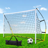 Everfit 2.4m Football Soccer Net Portable Goal Net Rebounder Sports Training - Close-Up Angle