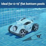 Aqua Buddy Robotic Pool Cleaner Automatic Floor Vacuum Robot Swimming Cordless - 45-Degree Angle