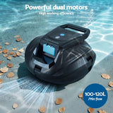 Aqua Buddy Cordless Pool Cleaner Robot Pool Vacuum Automatic Floor Clean 110Mins - 45-Degree Angle