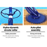 Aquabuddy Pool Cleaner Automatic Swimming Floor Climb Wall Vacuum 10M Hose - 45-Degree Angle