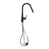 Welba Kitchen Mixer Tap Pull Out Faucet 2-Mode Swivel Black - 45-Degree Angle