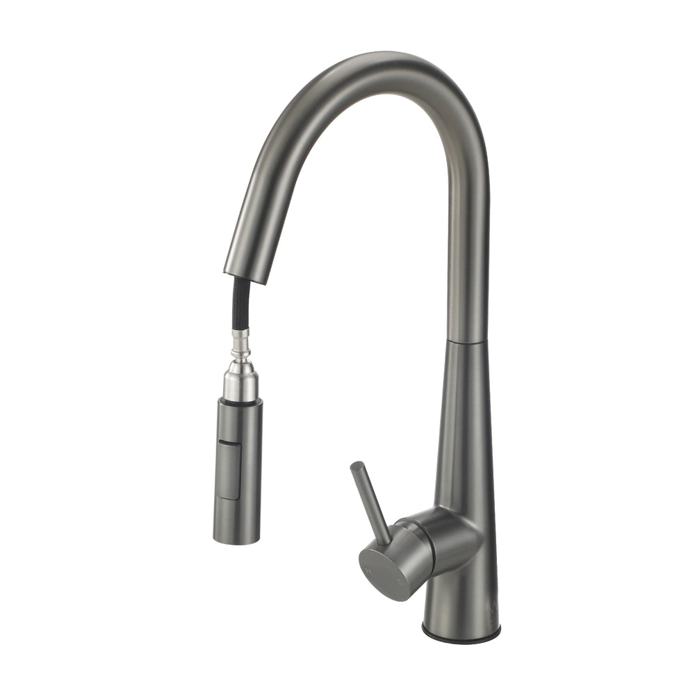 Welba Kitchen Mixer Tap Pull Out Faucet 2-Mode Swivel Grey