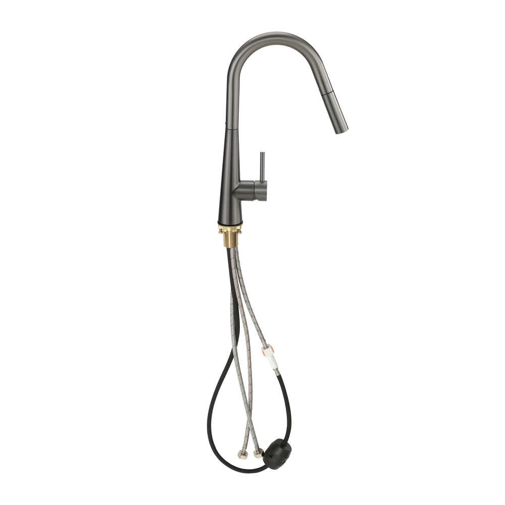 Welba Kitchen Mixer Tap Pull Out Faucet 2-Mode Swivel Grey