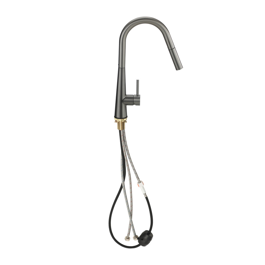 Welba Kitchen Mixer Tap Pull Out Faucet 2-Mode Swivel Grey, image 3