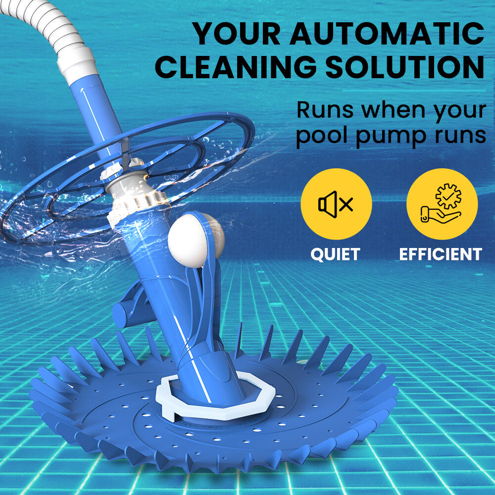 AURELAQUA Automatic Pool Cleaner, Flow-valve Suction Tech for Floors, Walls & Waterline