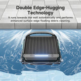 WYBOT F1 Solar Robotic Pool Skimmer, Large 7L Basket, APP Control and Customisable Route, Automatic Cleaner of Leaves and Fine Debris - Top-Down View