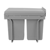 Cefito Pull Out Bin Kitchen Double Basket 2X20L Grey - Side View