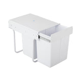 Cefito Pull Out Bin Kitchen Double Basket 2X20L White - Top-Down View