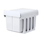 Cefito Pull Out Bin Kitchen Triple Slide Garbage Rubbish Bins Basket White 31L