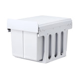 Cefito Pull Out Bin Kitchen Triple Slide Garbage Rubbish Bins Basket White 31L - Side View