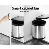Cefito Pull Out Bin Swing Out Bins 12L - Top-Down View