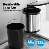 Cefito Pull Out Bin Swing Out Bins 12L - 45-Degree Angle