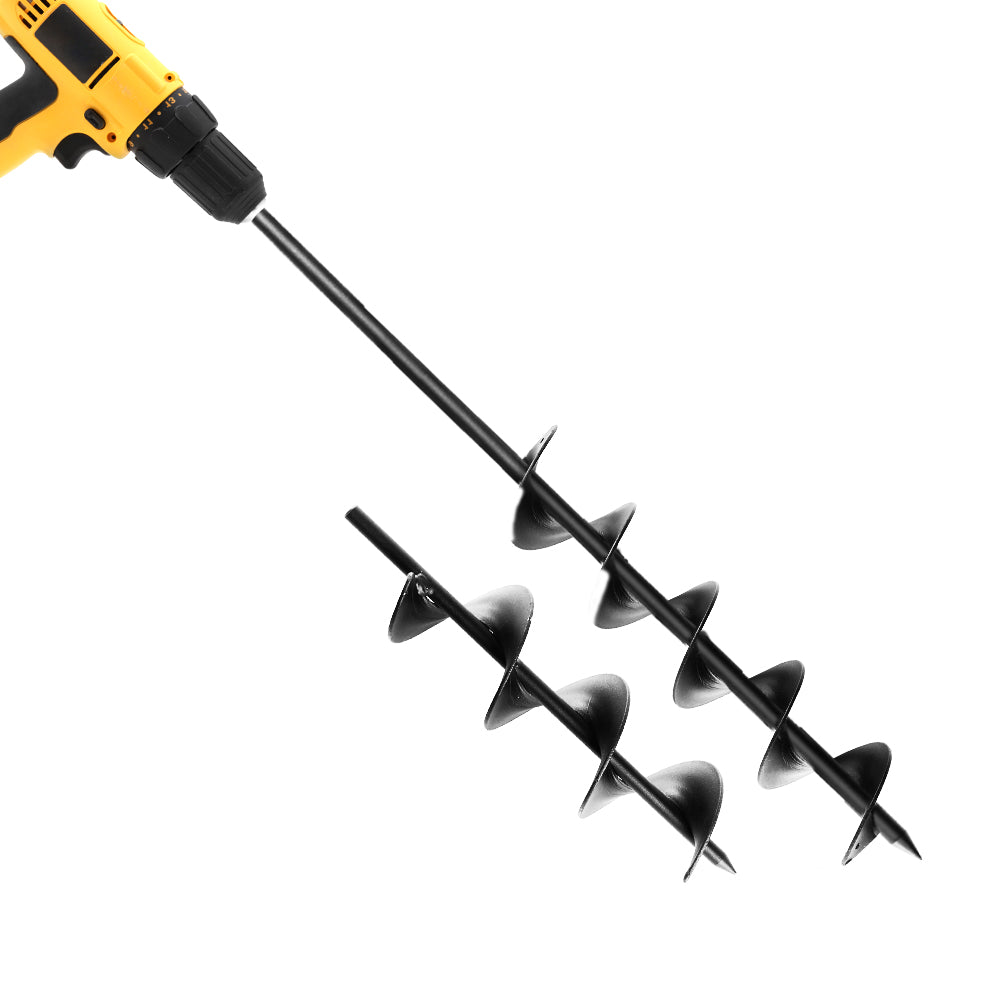 Giantz Heavy-Duty Power Garden Auger Drill Bit Set - 75mm x 300mm & 600mm