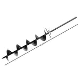 GIANTZ Power Garden Auger Small Earth Planter 75 X 600MM Black - Front View