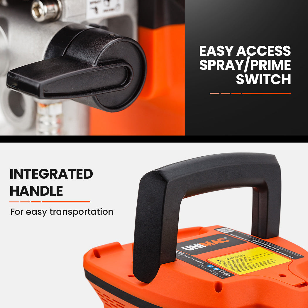 UNIMAC 740W Electric Airless Paint Station - Portable High Pressure Sprayer Gun