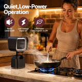 Devanti Portable Range Hood Desktop Exhaust Fan Adjustable Dual Filters Black - Close-Up Angle