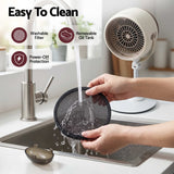 Devanti Portable Range Hood 5-Speed Rechargeable Desktop Extractor Fan BBQ - Close-Up Angle