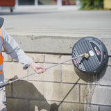 Jet-USA 15' Nylon Pressure Washer Surface Cleaner, 1/4' Fitting, For Concrete Driveway Patio Floor - 45-Degree Angle