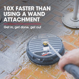 Jet-USA 15' Nylon Pressure Washer Surface Cleaner, 1/4' Fitting, For Concrete Driveway Patio Floor