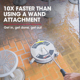 Jet-USA 15' Stainless Steel Pressure Washer Surface Cleaner, 1/4' Fitting, For Concrete Driveway Pat