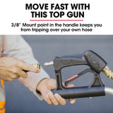 Jet-USA 15' Stainless Steel Pressure Washer Surface Cleaner, 1/4' Fitting, For Concrete Driveway Pat