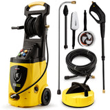 JET-USA RX550 Electric High Pressure Washer 3500PSI Ultimate Pack, 5 Nozzles, Spin & Wheel Brush, Deck Cleaner, Turbo Head, Angled Lance, 30M Hose