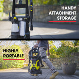 JET-USA RX530 Electric High Pressure Washer, 2400PSI 3 Nozzles, Brush Head Cleaner, Detergent Bottle - Extra Image
