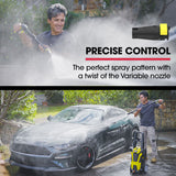JET-USA RX540s Electric High Pressure Washer, 2900PSI 2 Nozzles, Brush Head, Deck Cleaner, Detergent Bottle - 45-Degree Angle