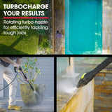 JET-USA RW545 Electric High Pressure Washer, 3000PSI Water Cooled Motor, 2 Nozzles, Brush Head, Deck Cleaner, Detergent Bottle - Extra Image