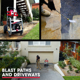JET-USA 4800PSI Petrol Powered High Pressure Washer, w/ 30m Hose and Drain Cleaner - CX760 - Low Angle